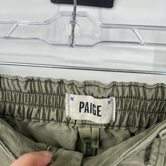 Paige Christy High Rise Pants in Vintage Coastal Green - Picture 4 of 9